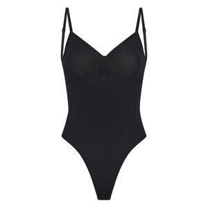 Skims Seamless Sculpt Thong Bodysuit Onyx